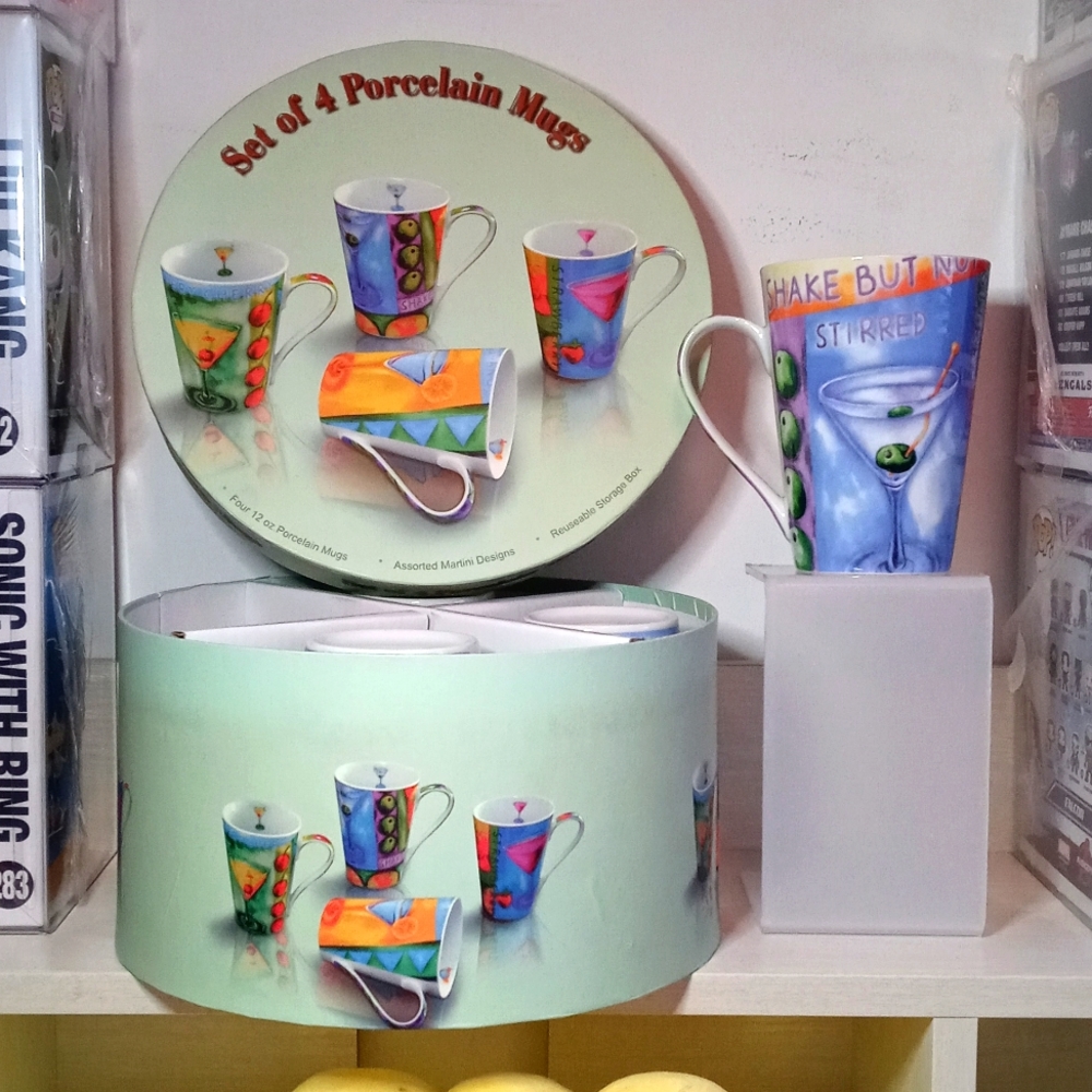 Porcelaine Coffee mugs 4 set - Martini Designs